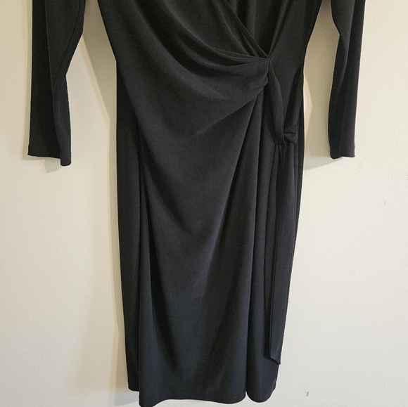 Black Label by Evan Piccone Faux Wrap Dress - Picture 5 of 6